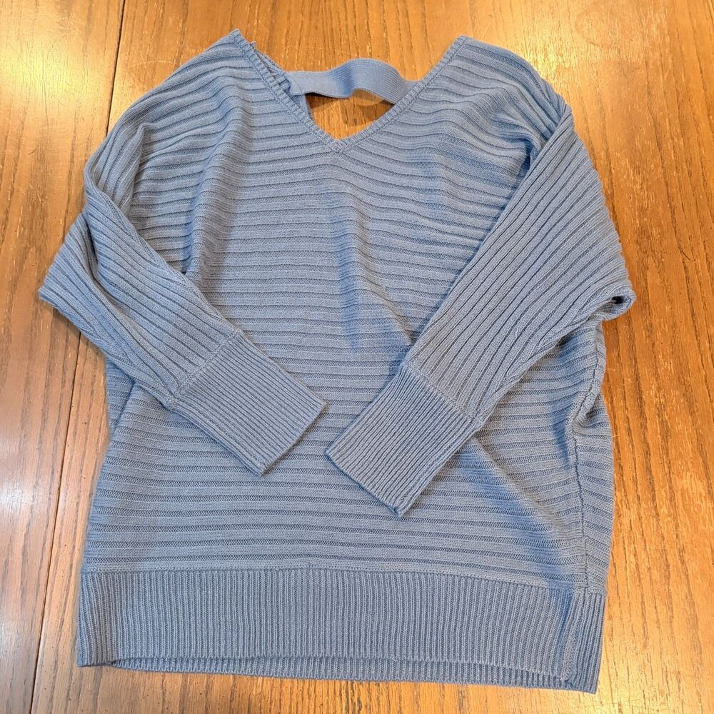 Soho New York & Company NWT Blue Dolman Tunic Sweater Medium Oversized Cutout